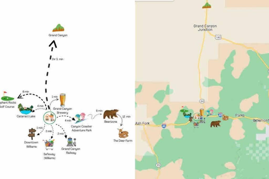 Walk To Gc Train Depot And Route 66, King Beds, Game Room, Bbq, Firepit Williams Exteriér fotografie